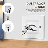 Dedjgoo 4PCS Single Gang Brush Wall Plate for Cable Pass Through Cover White view 3