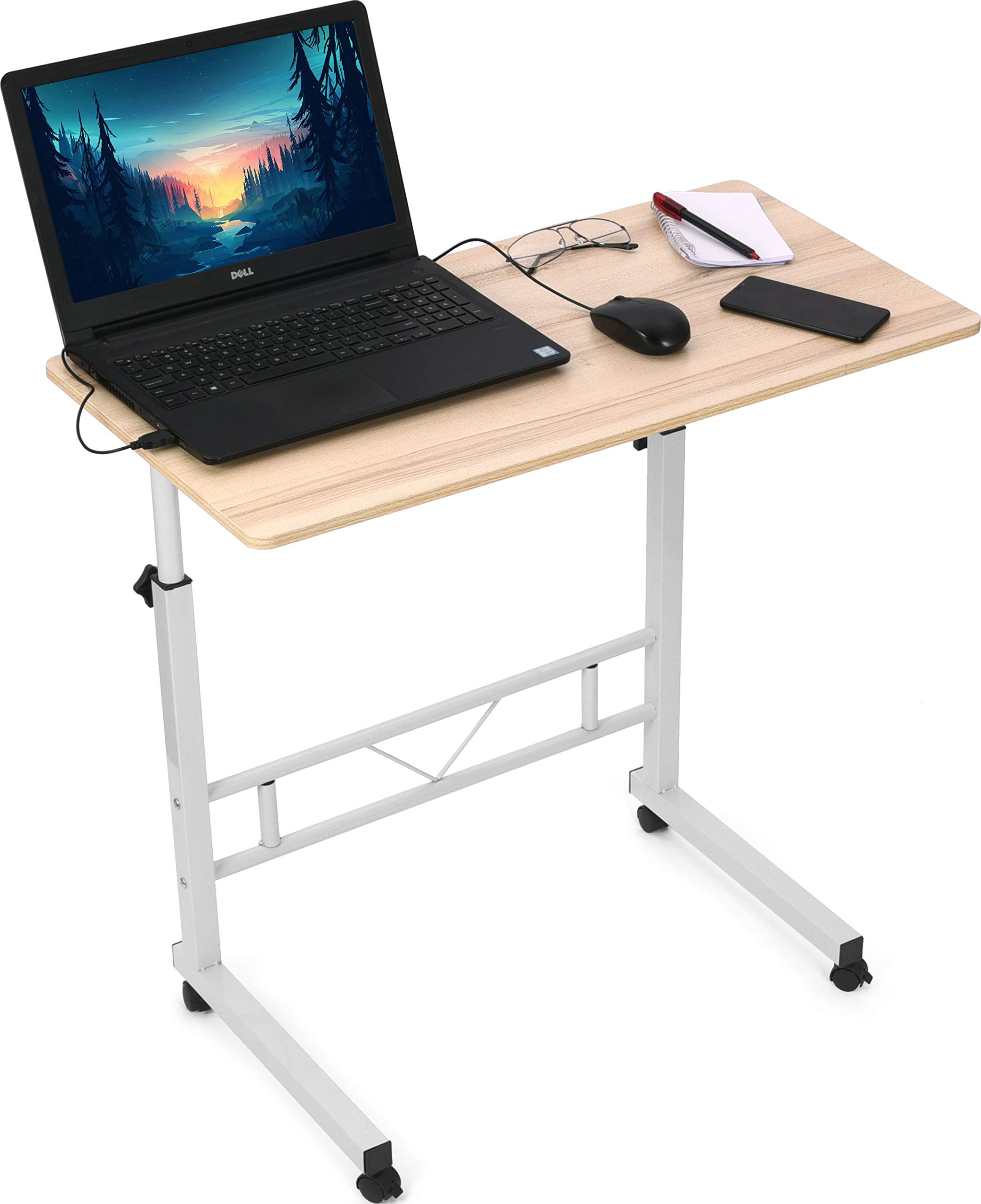Buy Cubix Mobile Bedside Table End Rolling Laptop Stand Height