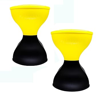 Sarangware Pinakin Stylish Foldable Stool, Sitting Stool, Living Room Stool Yellow & Black (Pack of 2)