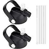 Bluwing Straw Lid for Hydro Flask 12-64oz Wide Mouth, Replacement Lids with Handle for Hydroflask, Thermoflask, koodee Wide Mouth Water Bottle, BPA Free