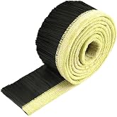 QWORK CNC Vacuum Brush, 70MM x 2M Vacuum Cleaner Engraving Machine Dust Shoe Brush Dust Cover for CNC Router Spindle Motor, Black
