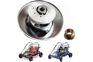 Chikia KT196 Clutch Driver Pulley 16mm Bore 6" Shaft Torque Converter Compatible with Coleman KT196 196CC HS200GK Go Kart