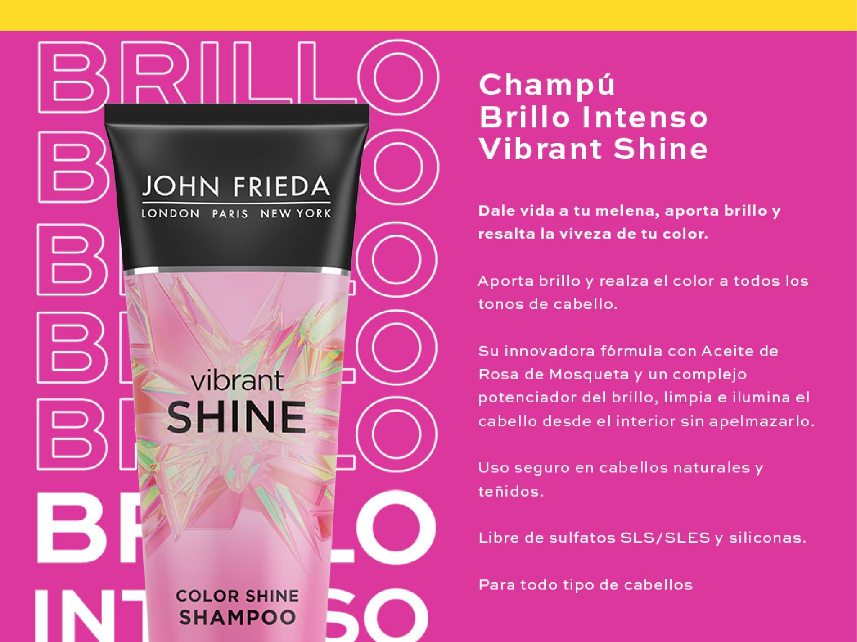 John Frieda Vibrant Shine Colour Shine Shampoo 250ml