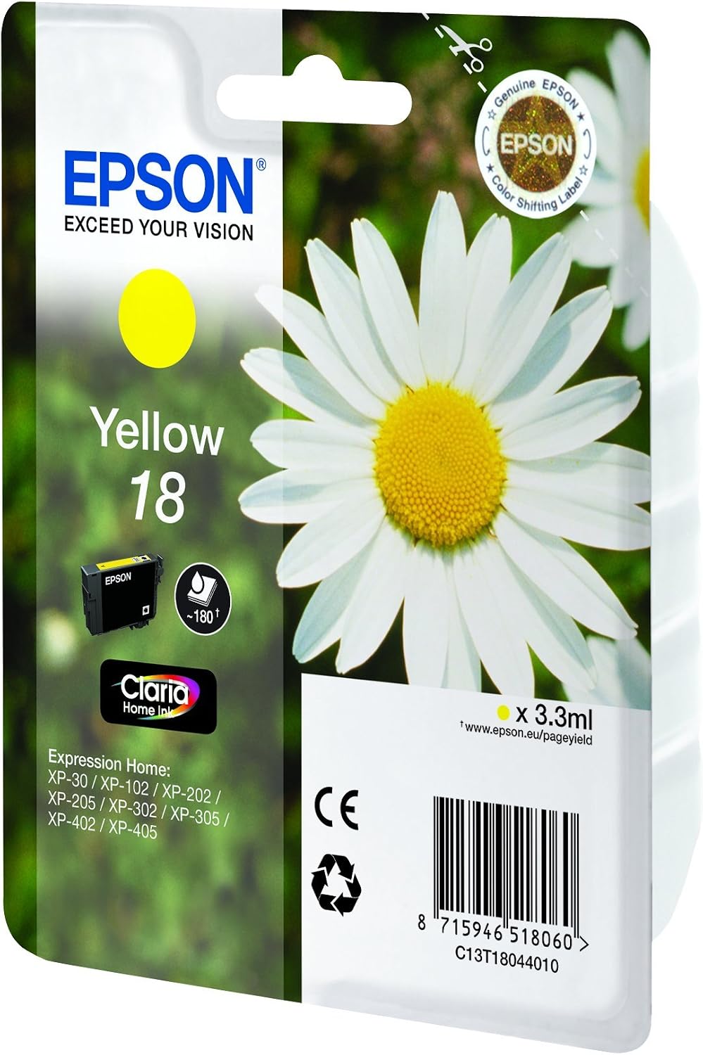 Epson 18 Yellow Daisy Genuine, Claria Home Ink Cartridge, Standard - Image 4
