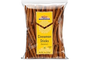 RANI BRAND AUTHENTIC INDIAN PRODUCTS Rani Cinnamon Sticks 7oz (200g) - 36-44 Sticks - Strong Aroma, Perfect for Baking, Cooking & Beverages | 3+ Inches Length - Cassia Saigon Cinnamon from Vietnam | Kosher