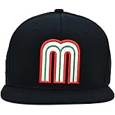 Mexico M Snapback Hat Flag 3D M Imp Flat Bill Mexico Baseball Acrylic Cap
