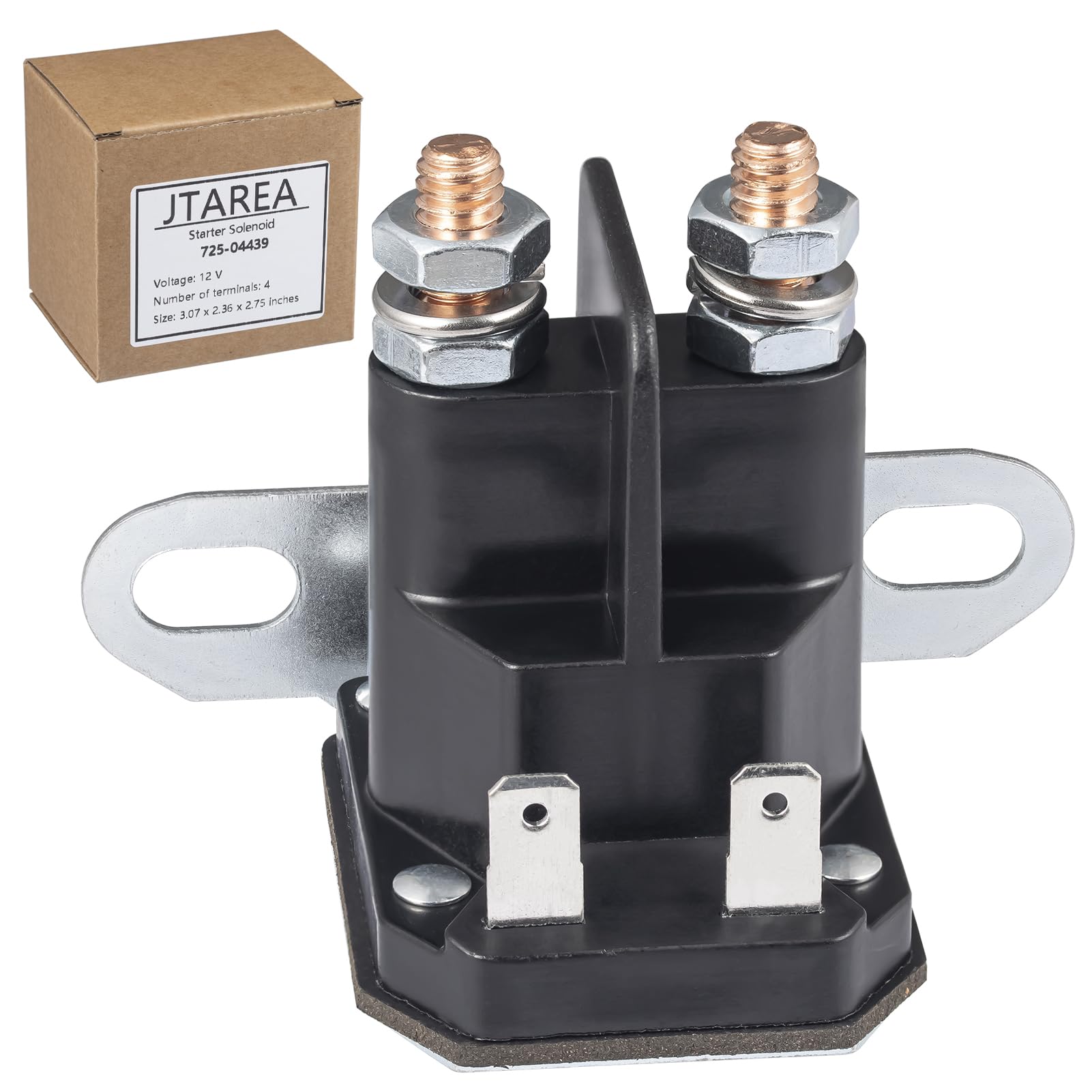 JTAREA 725-04439 862-1211-211-16 Starter Solenoid 12V Magnetic Relay Switching Starter Solenoid Replaces Parts for John Deere AM138068 Cub Cadet 725 04439 MTD Lawn Mower