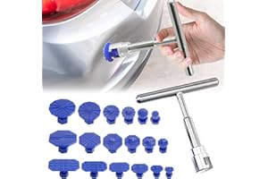 Huli 18 PCS Car Dent Puller Kit, Paintless Dent Repair Tools, Dent Remover Tool for Car Body, Car Dent Repair Kit with T Slide Hammer, Universal Portable Car Tools for Most Cars, Suvs