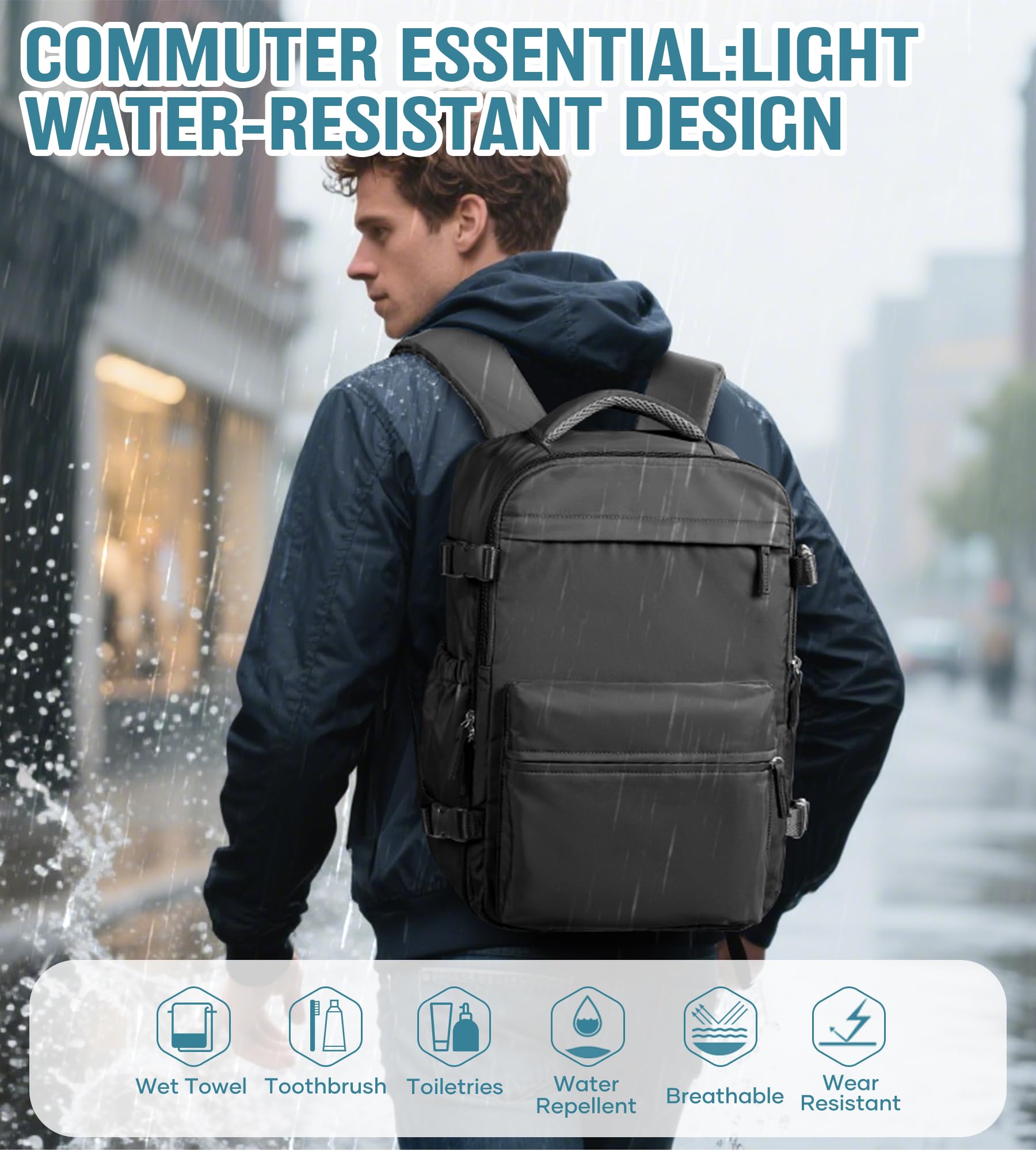 Vacuum Travel Backpack with Pump Women Personal Item Carry on Vacpack Backpacks Flight Approved 18x14x8 inches Men Laptop Waterproof Work Compression bags Casual Daypack Black Vacuum seal backpack