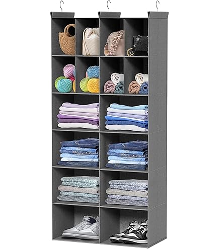 Amazon.com: Lifewit Dual-Row 6 Tier Hanging Closet Organizer and