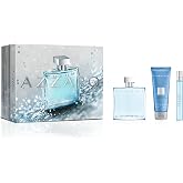 Azzaro Chrome Eau de Toilette - Fresh Aquatic Cologne Set | 3-Piece Fresh Aquatic Cologne Set for Men - Includes Hair &amp; Body Wash - Everyday Wear