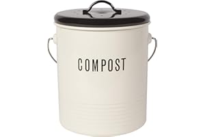 Now Designs Vintage Compost Bin, Ivory