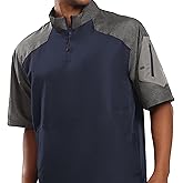 Holloway Raider Pullover Cage Jacket - Weather-Resistant Quarter Zip Athletic Wear with Sleeve Pocket