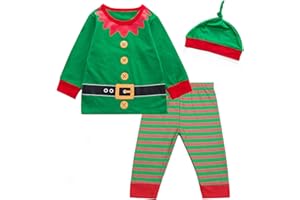 LENSOUS Baby Boys Girls Christmas Santa Claus Costume Outfit Clothes Pants Set
