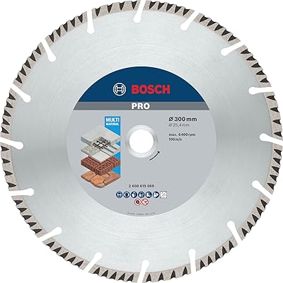 Bosch Professional Diamanttrennscheibe Standard for Universal (Beton und Mauerwerk, 300 x 25,40 mm, Zubehör Benzinsäge)