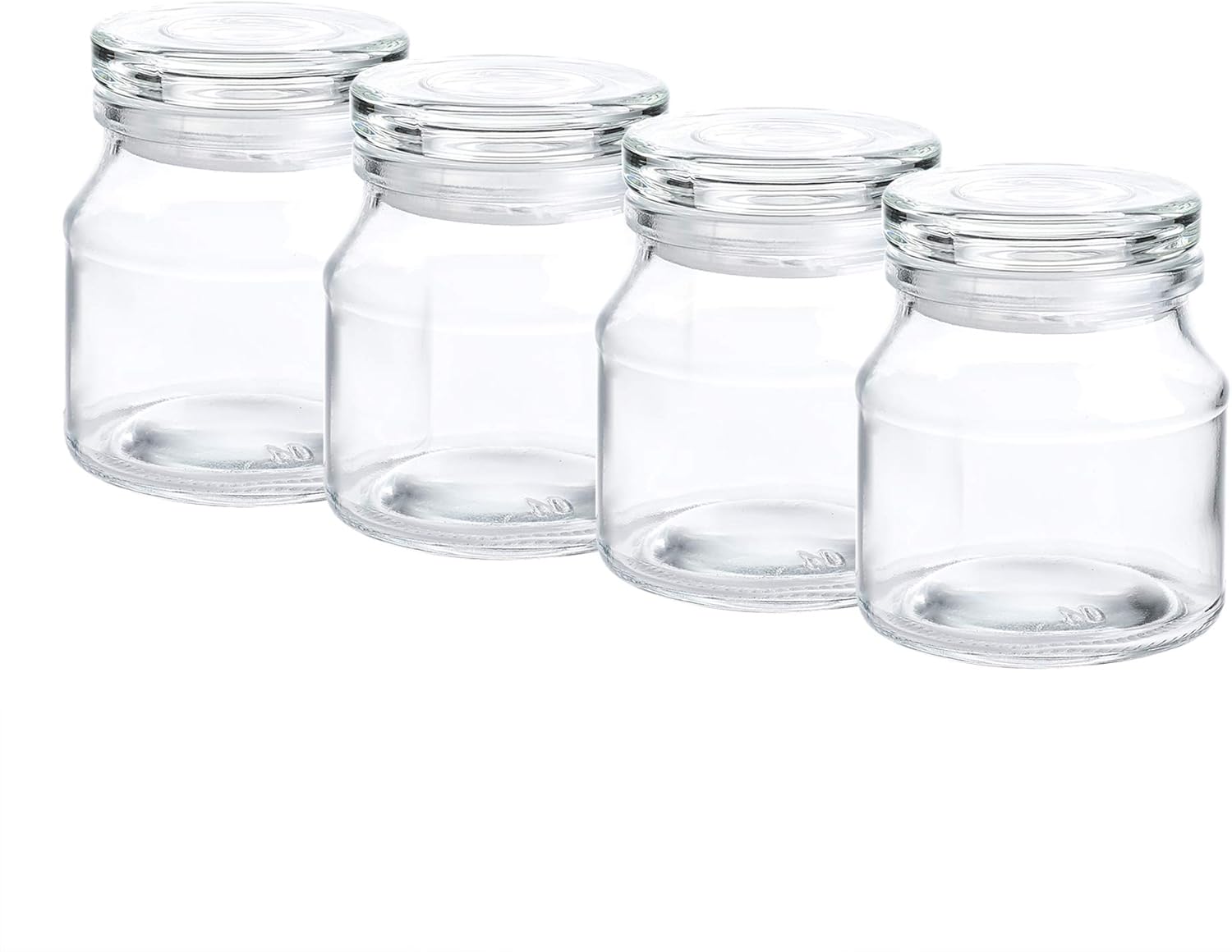 4.5 Ounce Mini Glass Jars with Airtight Glass Lids, Set of 4 Kitchen & Dining