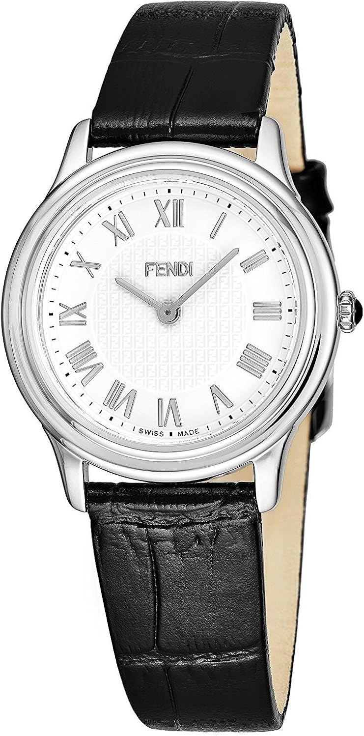 Fendi Classico Womens Classic Thin Watch Silver Face Analog Swiss