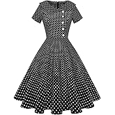 Wedtrend Women's 1950s Vintage Audrey Hepburn Style Cocktail Swing Dresses