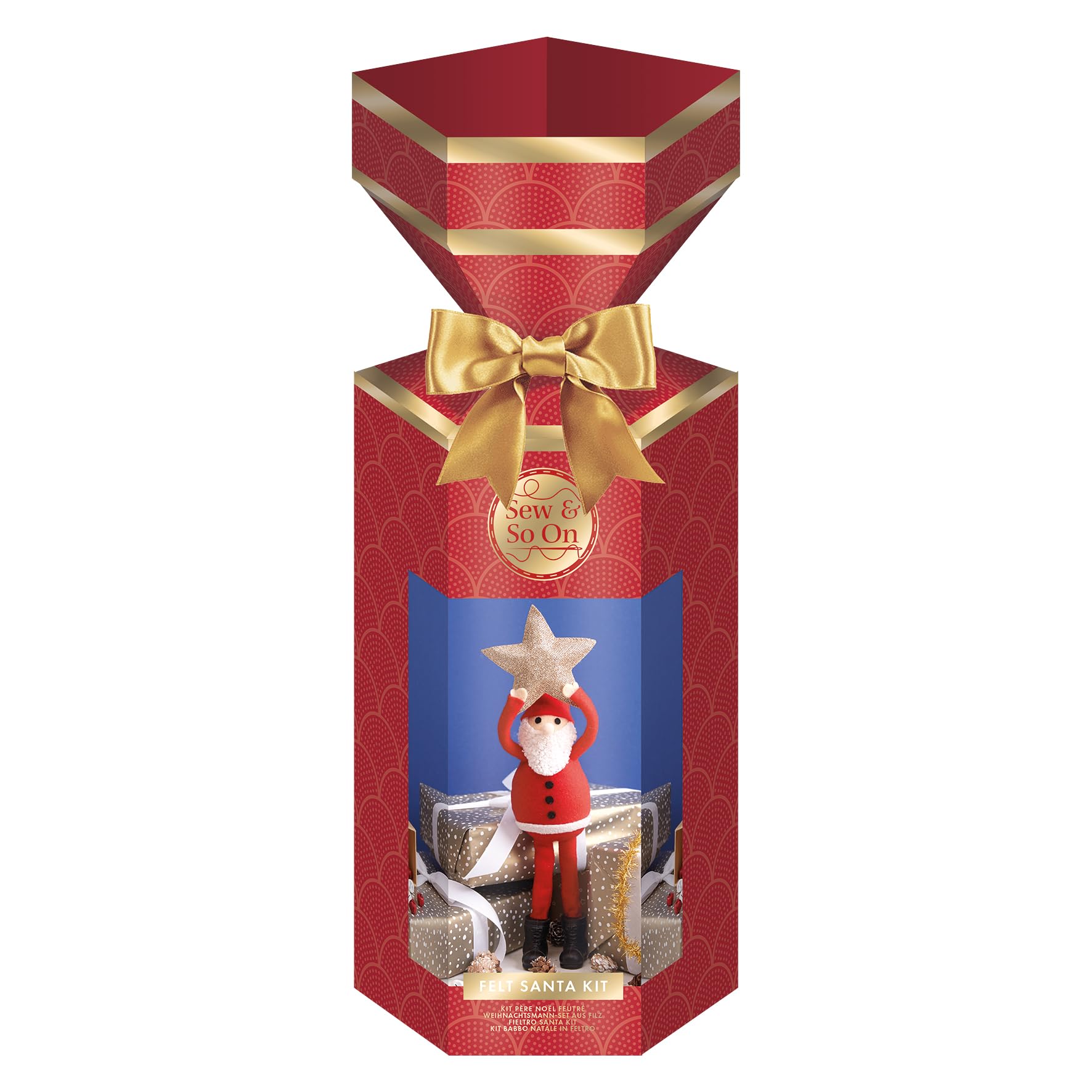 Sew & So On Felt Santa with Star Felting Craft Making Kit, All The Craft Supplies Needed, for Adults & Kids, Whether Beginners Or Experienced Crafters, Includes All Accessories, Perfect Crafts Gift