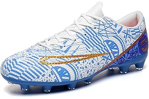 Biayvisas Soccer Cleats for Mens Womens Turf Soccer Shoes Indoor Footall Cleats High Ankle TF AG FG Football Boots Wide Training Sneaker