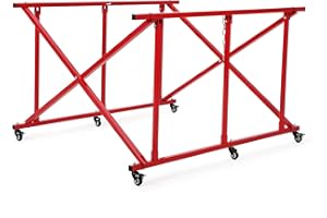Folding Truck Bed Cart Dolly Universal Pick Up Auto Parts Transporter, 6 Wheels Durable Steel, 800 LBS Weight Capacity