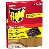 Raid Roach Baits, Child Resistant, for Indoor Use, Kills Roaches for 3 Months, 4 Count