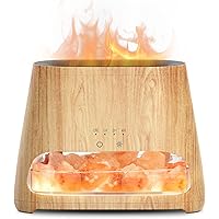 SALKING 2-in-1 Essential Oil Diffuser for Home & Himalayan Salt Lamp, 150ml | Ultrasonic Aromatherapy Diffuser, Cool Mist Hum