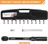 Uharbour 1/4 Inch Torque Wrench Set 3-25 Nm 14Pcs with Bits Extension Rod view 2