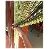 Eyotool 1x2 M Door String Curtain Rare Flat Thread Fringe Panel Room Divider Cute Strip Tassel for Wedding Coffee House Restaurant Parts