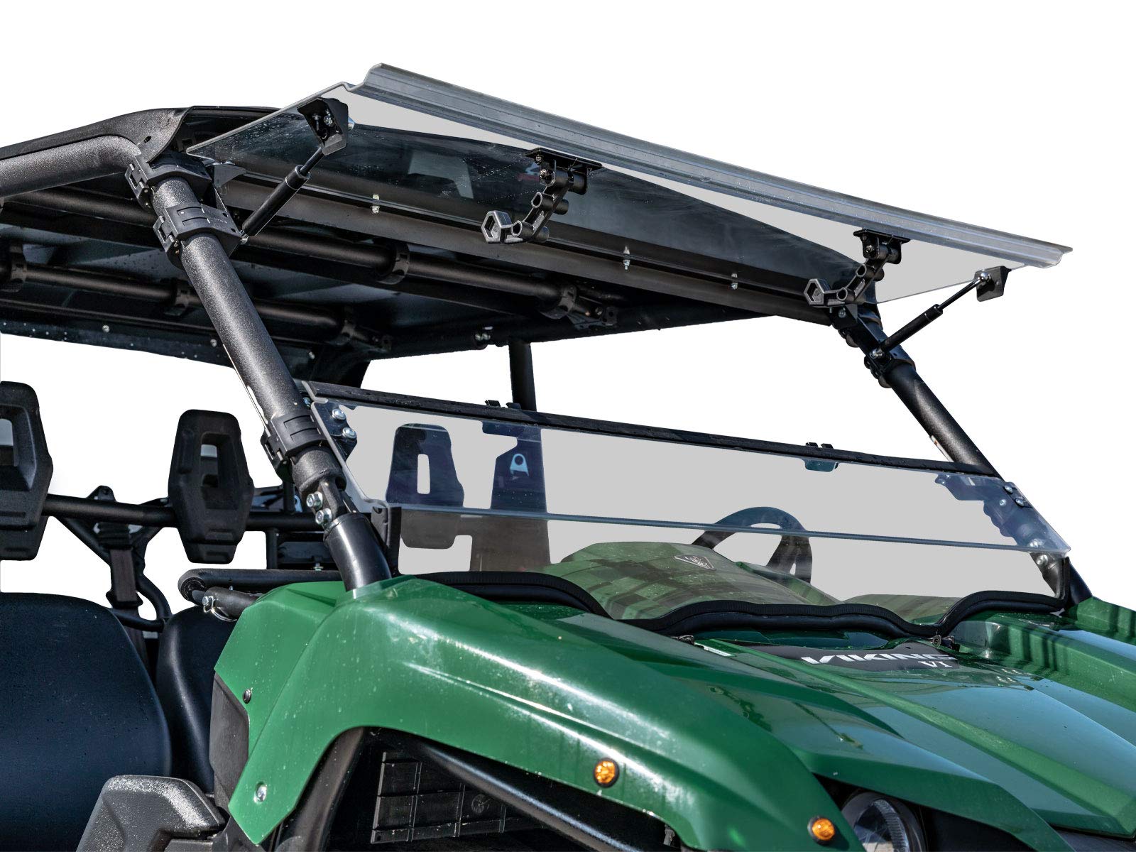 SuperATV Heavy Duty Scratch Resistant 3IN1 Flip Windshield for Yamaha Viking/Viking VI (2014