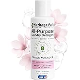 Heritage Park Luxury Laundry Detergent | Dermatologist Tested Plant based Natural & Enzyme Laundry Detergent | Sensitive Skin Friendly - Spring Magnolia (4 fl oz Trial Size)