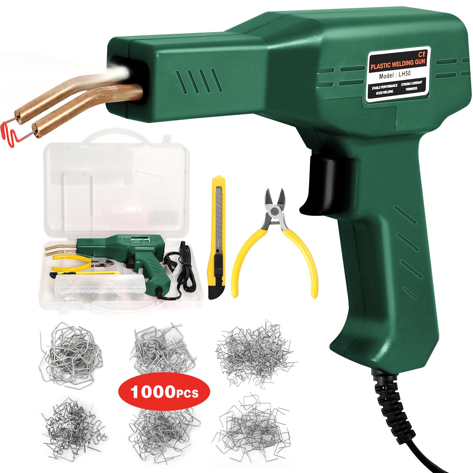 Photo 1 of ATOLS Plastic Welder, 1000PCS Staples, Plastic Welding Kit, Hot Stapler Kit, Plastic Welder Gun Kit, Car Bumper Repair Kit, Plastic Repair Kit