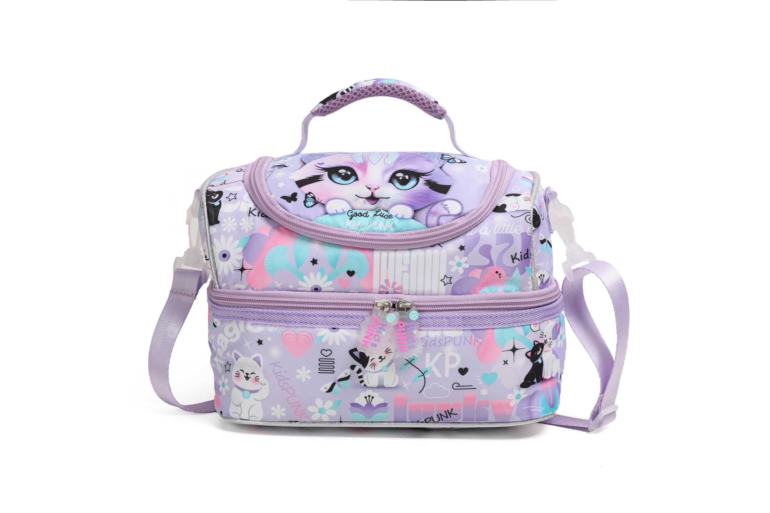 Lunch Box Kids, Girls Lunch Box Insulated Lunch Bag Double Layered Bento Lunch Box For Kids Cute Cat Lunch Box For Girls Insulated Lunch Box For Boys Lunchboxes Kids