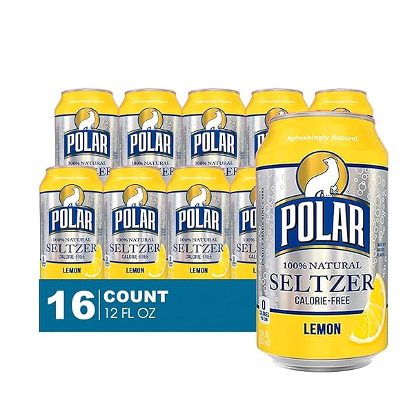 POLAR SELTZER 16 PACK OF LEMON PREMIUM SPARKLING WATER 12 FL OZ CAN