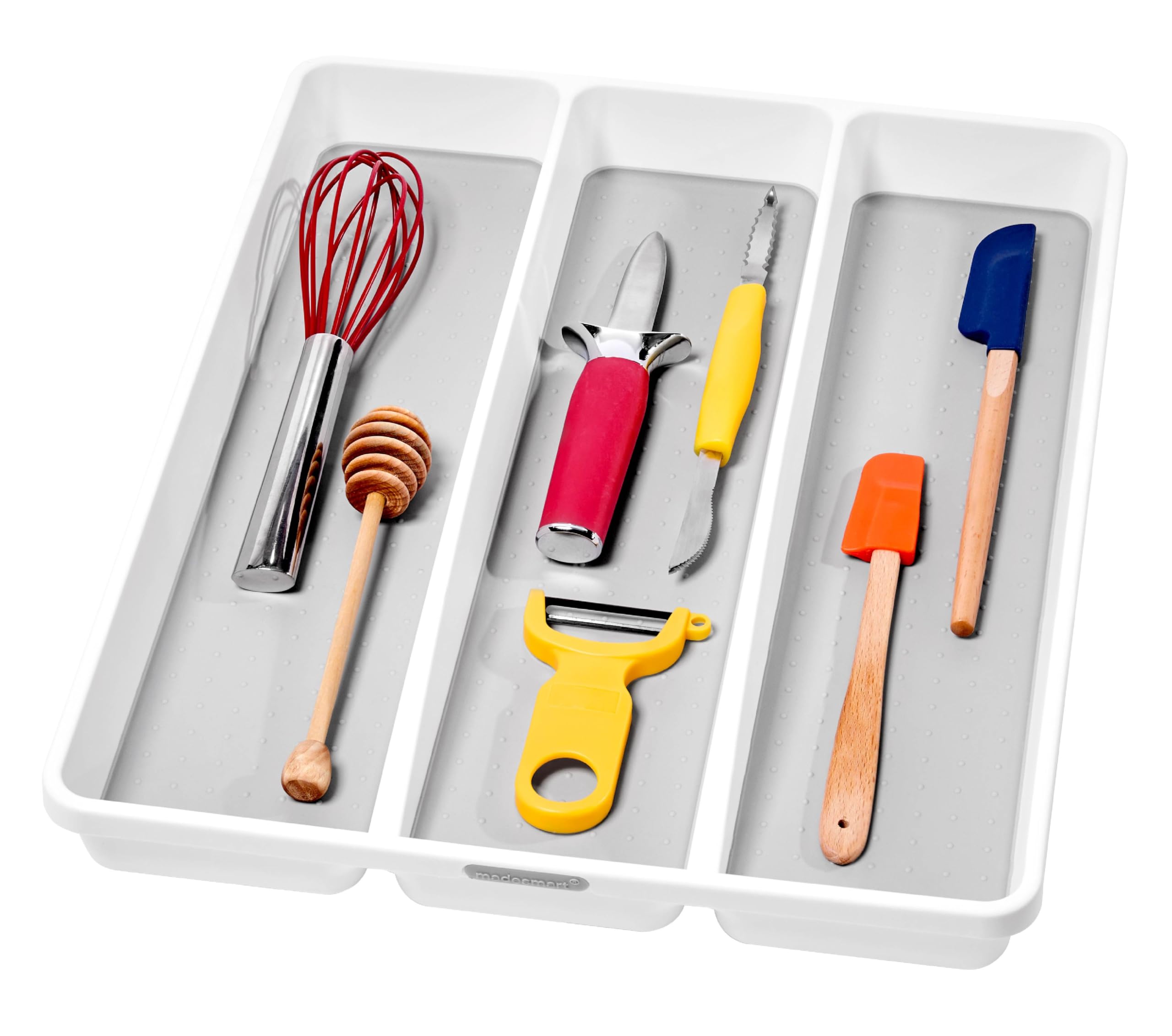 madesmart 29100 Classic Utensil Tray, White, Plastic, PremiumWhite
