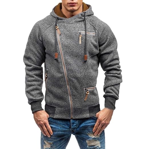 Kanpola Kapuzenpullover Herren mit reißverschluss Hoodie Zip Sportpullover für Sport Fitness Training Freizeit Trainingsjacke