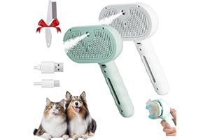 Kivori Pet Grooming Brush, Kivori All in One Pet Grooming Brush, 3-in-1 Pet Water Steam Spray Grooming Comb for Cats and Dogs