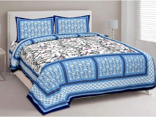 Amazon Com King Size Bedsheet For Double Bed Pure Cotton