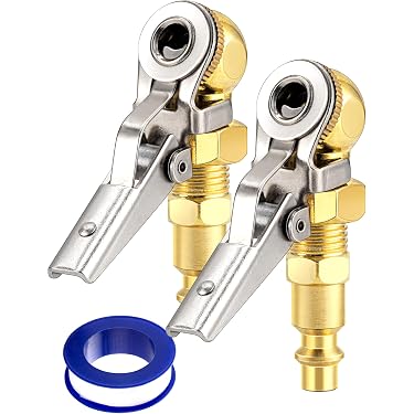 CHEERBRIGHT 1/2" Air Compressor Hose With Clip-On Tire Chuck - 37cm Long