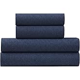 U.S. Polo Assn. Soft Jersey Knit Bed Sheet Set, Cotton-Rich, All-Season Comfort, Hotel Quality