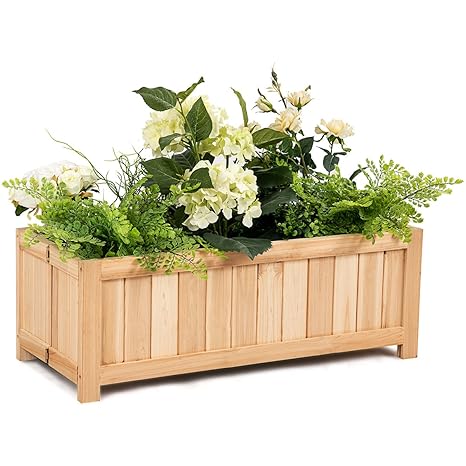 Backyard garden planter box