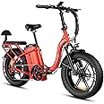 Rattan LM/LF Ultra 1800W Peak Electric Bike, 40.5Ah Battery, 60-120Miles Range, Folding Electric Bike, 33MPH Foldable Ebikes, Hydraulic Brakes, 20" X 4.0 Fat Tire Ebike, 2 Seater