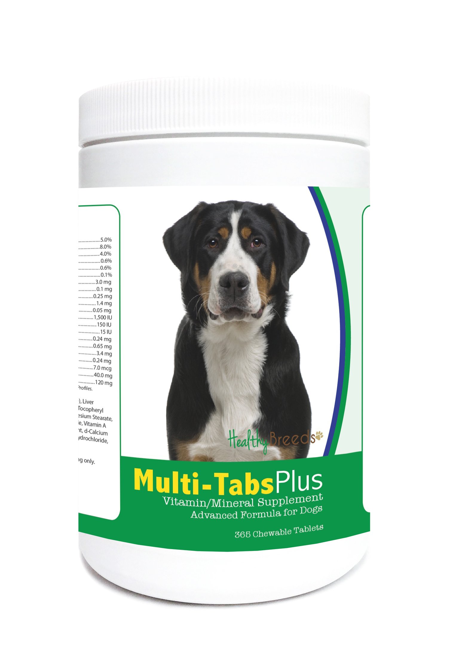 Healthy Breeds Greater Swiss Mountain Dog Multi-Tabs Plus Chewable Tablets 365 Count Image Healthy Breeds Greater Swiss Mountain Dog Multi-Tabs Plus Chewable Tablets 365 Count Image