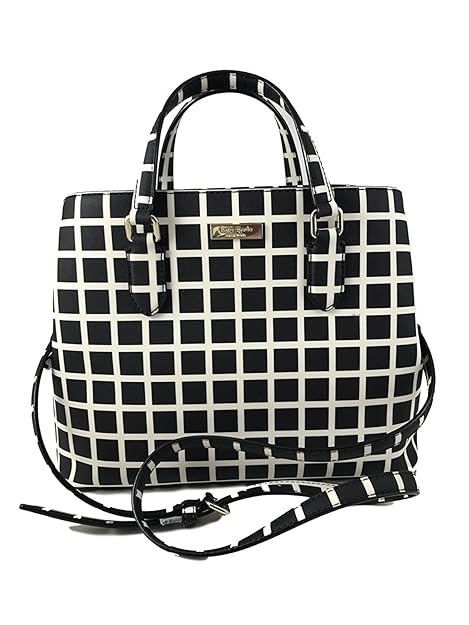 kate spade black and white checkered purse