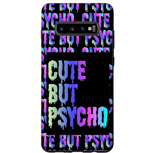 Galaxy S10+ Vaporwave Pastel Goth Aesthetic Style Cute But Psycho Case