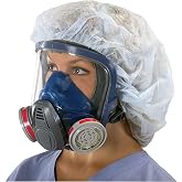 MSA 10028995 Advantage 3200 Series Full-Facepiece Respirator - Size: Medium, Harness Style: Rubber, Twin-Port, Reusable Gas Mask, MSA Advantage Cartridge Compatible