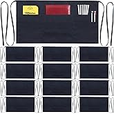 TEXVIDA Server Aprons with 3 Pockets, Stain Resistant, Waist Apron, Waitress Apron for Women, Men, Half Apron - 12 Pack