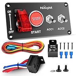 Nilight Ignition Switch Panel 12V 4 in 1 Rocker