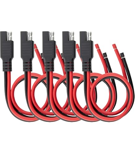 10-Pack Red Waterproof Cover Caps For SAE 2-Pin DC Power Connectors (Solar, Automotive, Battery Tender)