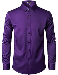 JEMITOP Men's Stretch Wrinkle Free Dress Shirts